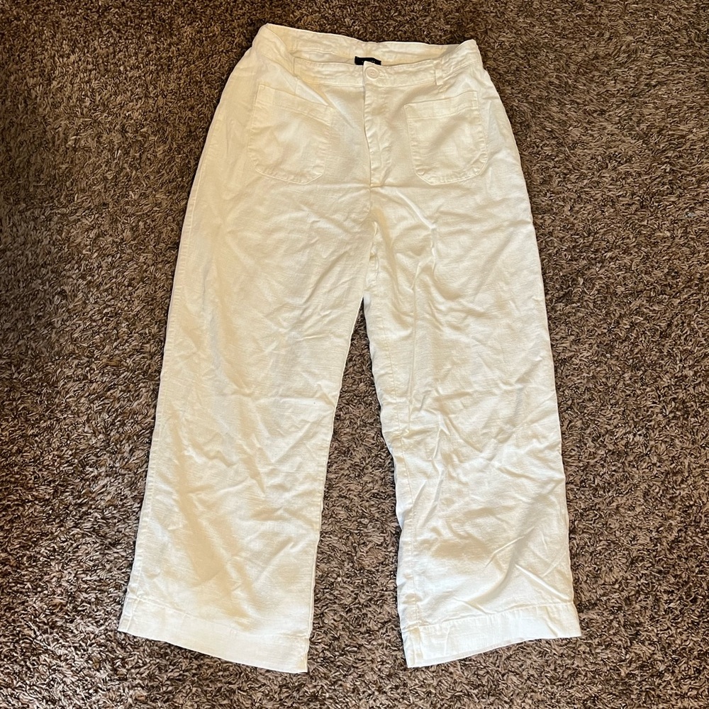 Halogen Cream Wide Leg Pants